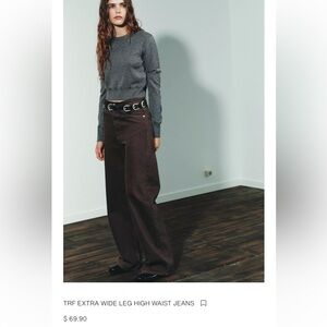 TRF extra wide leg high waisted jean